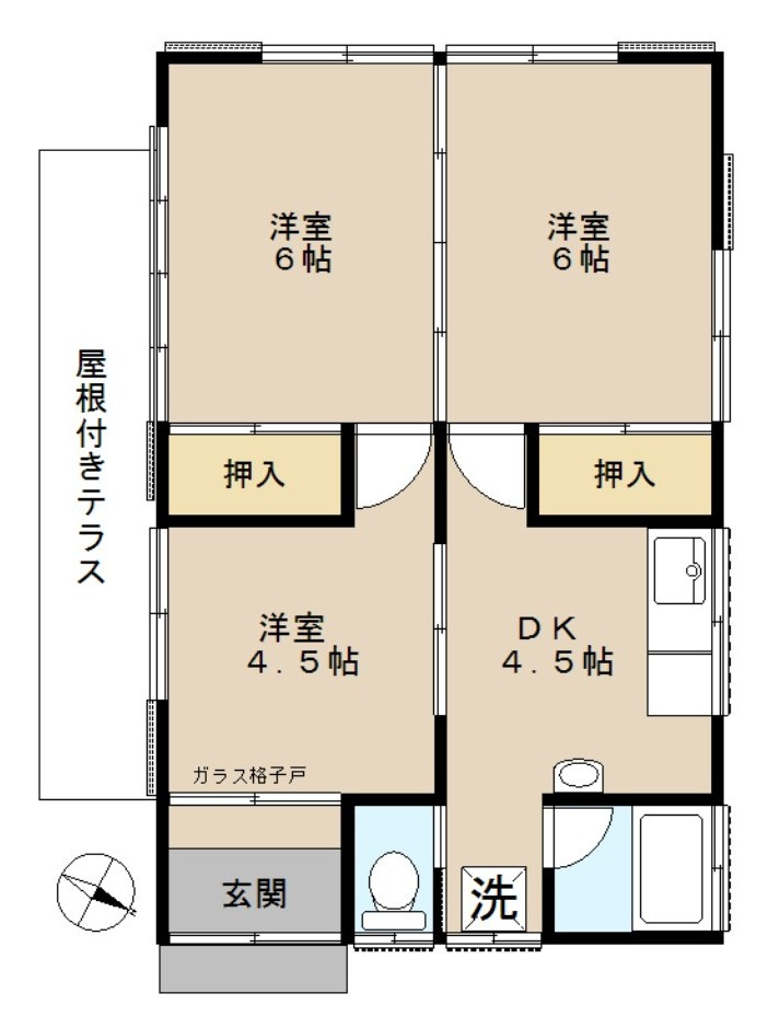 荒井荘の間取り