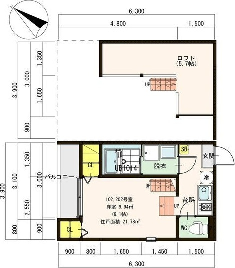 ハルメゾンの間取り