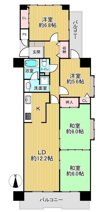 丸美ロイヤル港の間取り