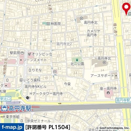 エクシム高円寺の地図