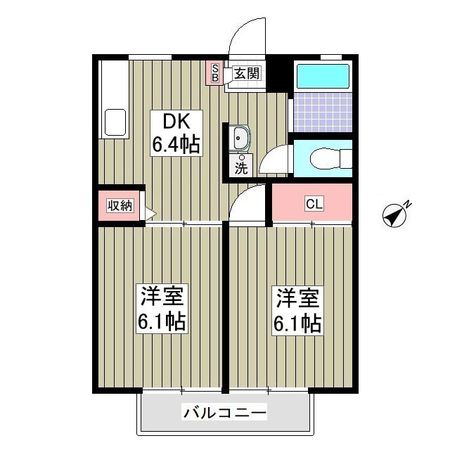 メゾンパストラルⅠの間取り