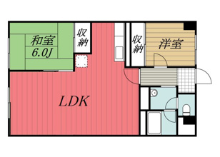 【間取り】 | 都町リハイム　B