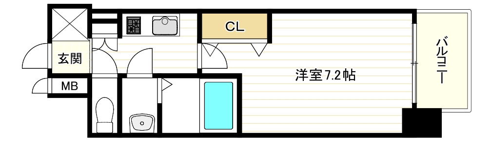 フォーリアライズ弁天町ノビアの間取り