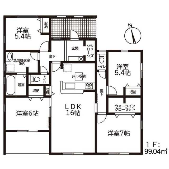 仲介手数料無料）愛西市佐屋町宅地　５号棟の間取り