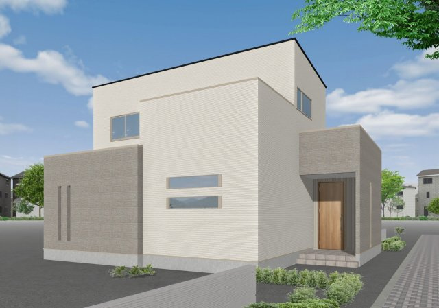 熊本市北区武蔵ヶ丘2丁目イデアキューブの外観パース