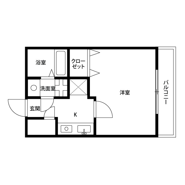芦屋市松ノ内町の賃貸マンションの間取り