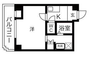 神戸市東灘区甲南町３丁目の賃貸マンションの間取り