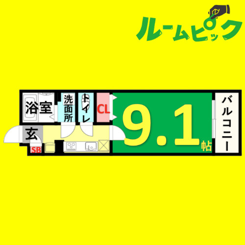 リブリ・MDI黒川　名古屋市賃貸　仲介手数料無料の間取り