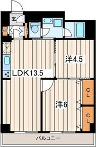 尻手駅前ビルの間取り|間取りです。