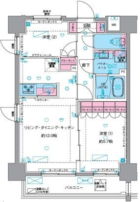 GENOVIA浅草Ⅵskygardenの間取り|間取りです。