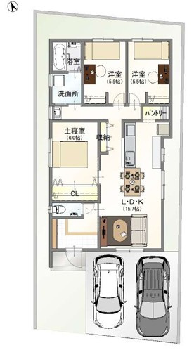 三木市平田の間取り