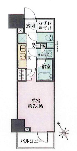 ルフォンプログレ四谷の間取り