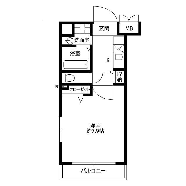 アンプルールフェール　Ｗａｄａの間取り|間取りです。