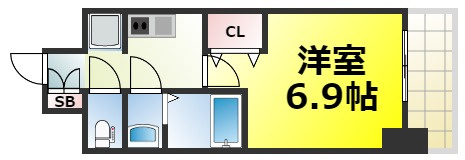 【間取り】 | プレミアムコート阿波座WEST　仲介手数料無料