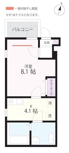 ＱＵＩＥＴ　ＣＲＡＢ　ＨＯＵＳＥ　西横浜の間取り