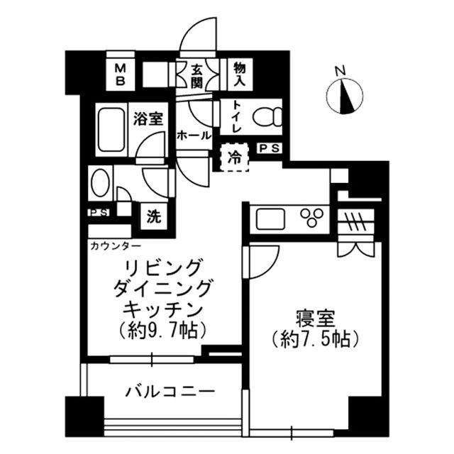 レジディア四谷三丁目の間取り
