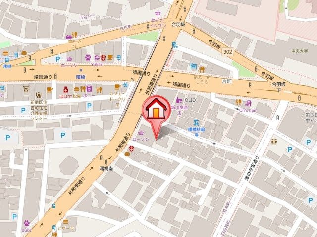 レジディア四谷三丁目の地図
