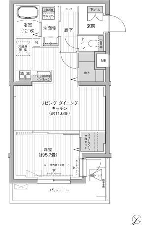 クラルテラセ新宿富久の間取り