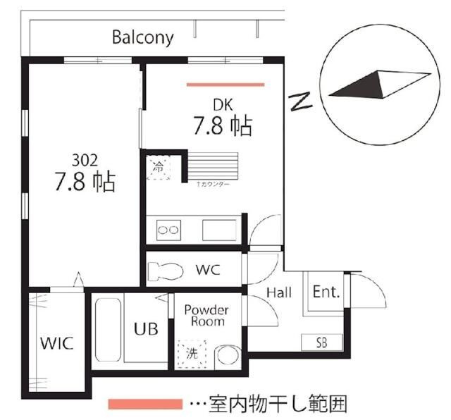 ハーミットクラブハウス西谷横浜の間取り