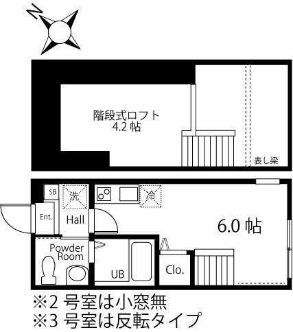 ハーミットクラブハウス和田町Ⅱの間取り