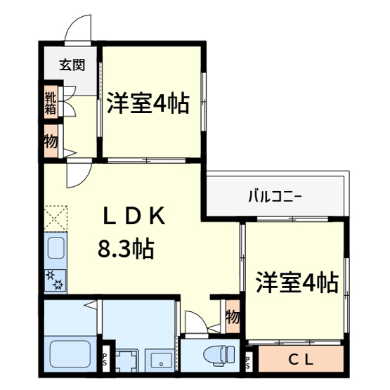 【間取り】 | 仮称）島本町広瀬4丁目アパート