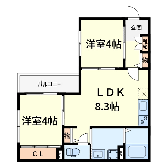 【間取り】 | 仮称）島本町広瀬4丁目アパート