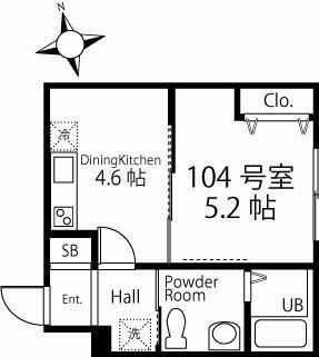 ハーミットクラブハウス金沢八景Ｂ棟の間取り