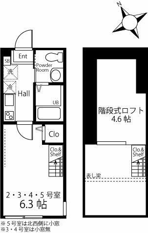 ハーミットクラブハウスシャルム岸根公園の間取り