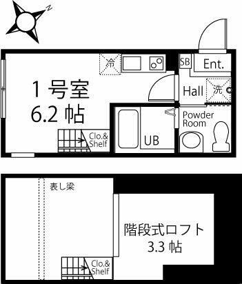 ハーミットクラブハウスヒルトップの間取り