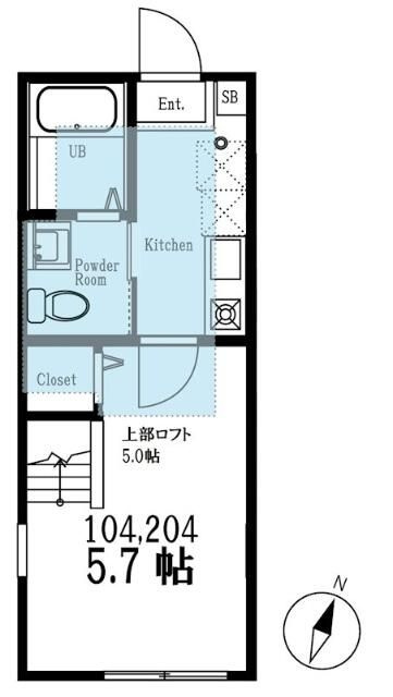 ハーミットクラブハウス横浜ＬＵＮＡの間取り