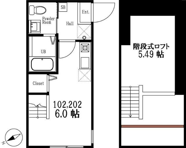 ハーミットクラブハウス石川町Ⅳの間取り