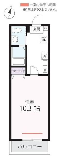 ハーミットクラブハウスピュアプレズンの間取り