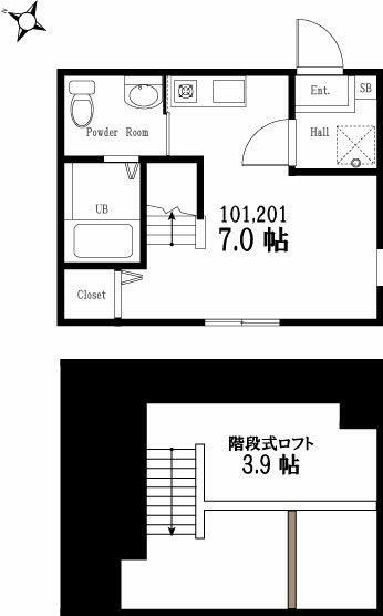ハーミットクラブハウス横濱藤棚の間取り
