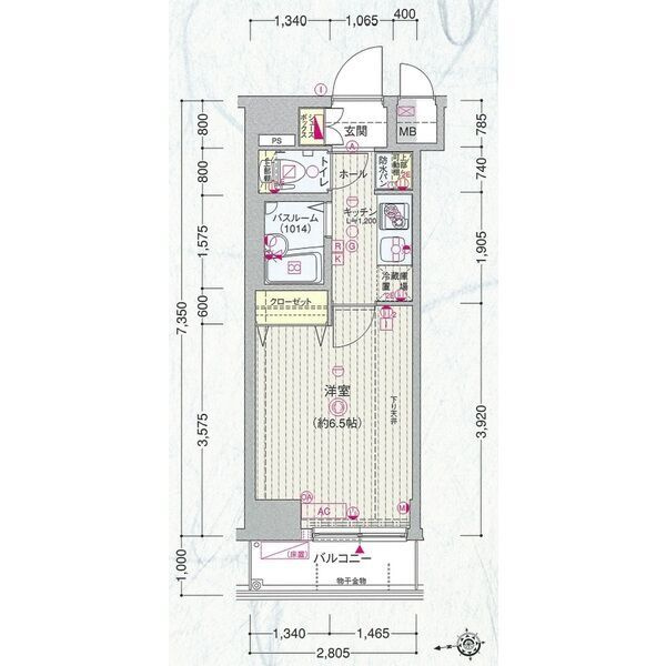 エステムプラザ神楽坂ＮｏｒｔｈＲｅｓｉｄｅｎｃｅの間取り