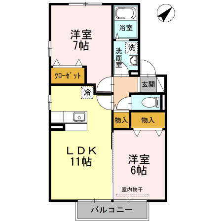 【間取り】 | エンゼルハイムⅡ　B棟