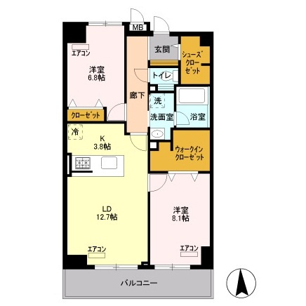 ロイヤルパークスシーサーの間取り