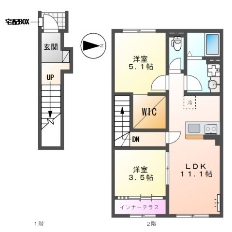 仮）リバーヒルズ大多羅の間取り