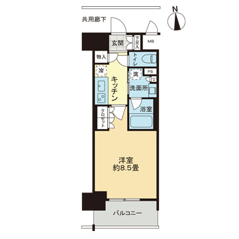 ＯＫＢアヴェニール菊井町の間取り