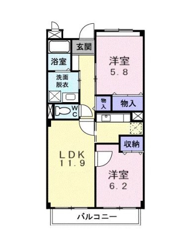 フレール与野本町　弐番館の間取り