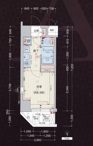 プレサンス心斎橋ザ・スタイルの間取り