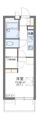 レオパレスターナーⅢの間取り