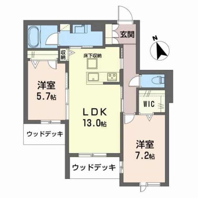 リオリエント三里の間取り