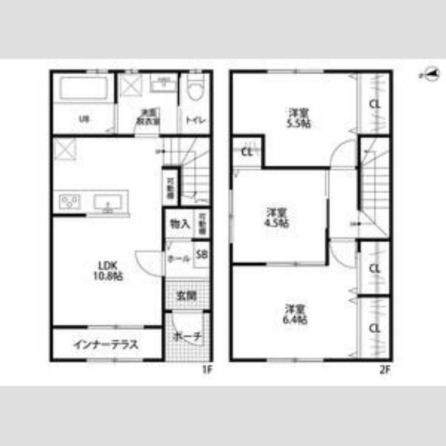 岐阜市黒野のアパートの間取り