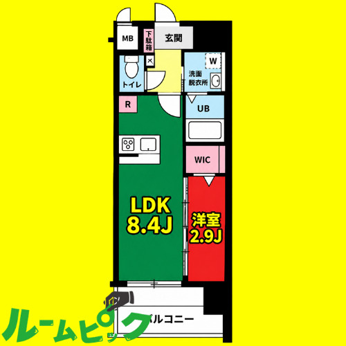 エスリード名古屋サザンプレイス　名古屋市賃貸　仲介手数料無料の間取り