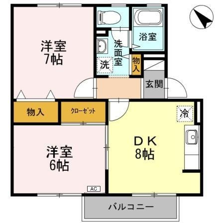 【間取り】 | コーポアルファー２　 | 間取り