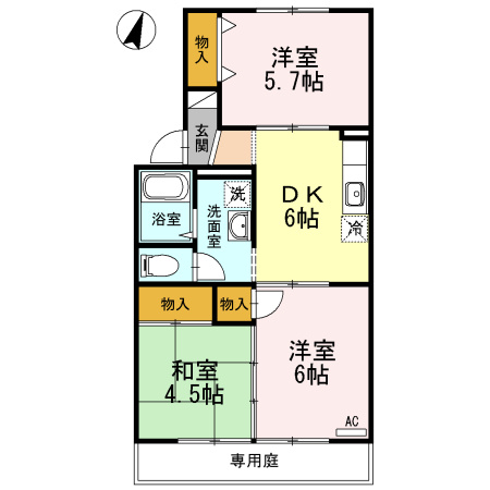 【間取り】 | ハイツ万葉　A棟 | 間取り