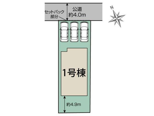 仲介手数料無料）愛西市北一色町昭和１棟／１期１号棟の区画図|愛西市北一色町昭和1棟 区画図