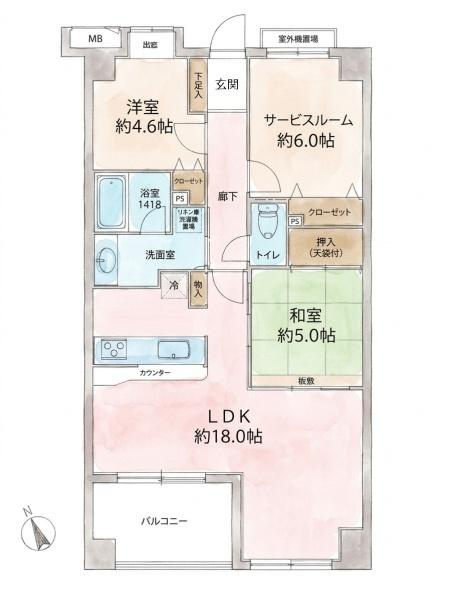ルオーラ相模原中央の間取り