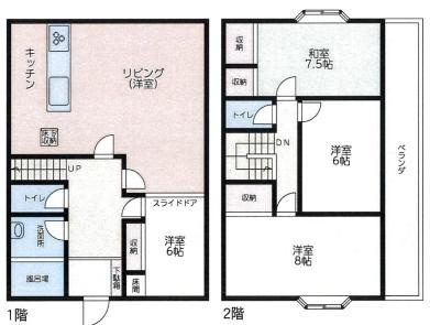 八街市八街にの中古一戸建の間取り