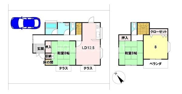 富里市立沢の中古一戸建の間取り